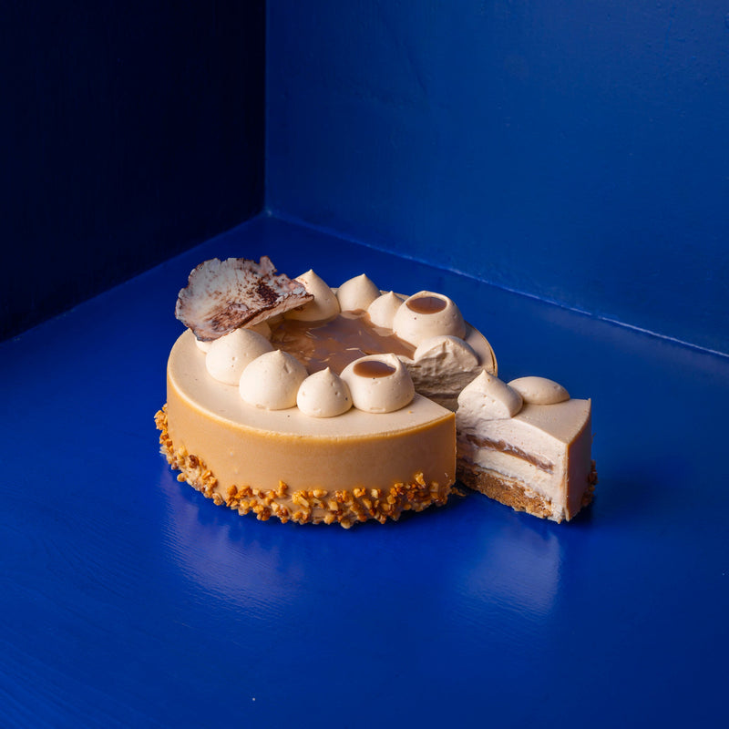 Espresso pecan dessert cake pastry french