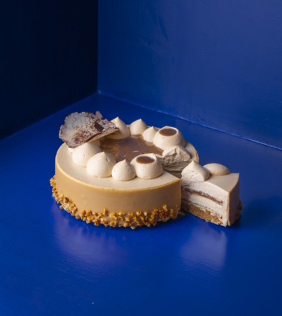 Espresso pecan dessert cake pastry french